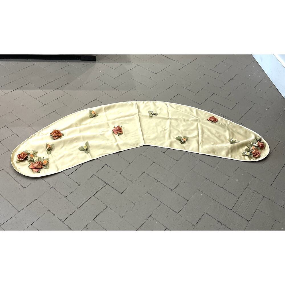 Ilana Wolf Floral Silk Scarf Wrap Vintage 3D